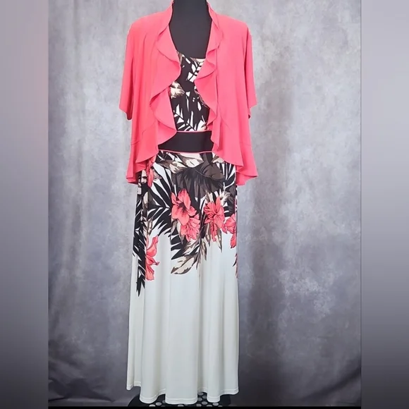 Dressbarn 2-Piece Floral Set - Size 18 - Picture 1 of 17